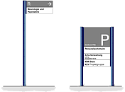 freistehende Außenschilder