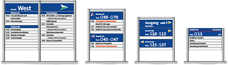 Wegweiser und Kennzeichnungen